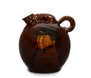 ROYAL DOULTON KINGSWARE&nbsp;squire fox hunting whisky flagon, black factory mark to base, 17cm high