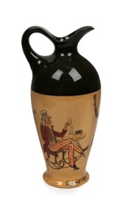 ROYAL DOULTON&nbsp;"The Spirit of Friendship" DEWAR'S WHSIKY white label porcelain flagon,&nbsp;early 20th century, black factory mark to base, 23cm high
