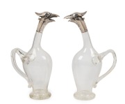 A pair of Continental silver mounted wine jugs, 19th/20th century, ​​​​​​​26.5cm high