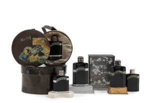 SAVILLE MISCHIEF group of four perfume bottles, including some original packaging, the largest 6cm high