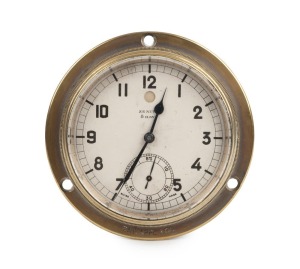 ZENITH Swiss eight day automotive clock with bezel wind mechanism, 9.5cm diameter overall
