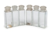 LALIQUE for COTY set of six French perfume bottles, 13.5cm high