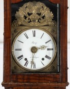 An antique French comtoise&nbsp;long case clock, time and strike movement with alarm, dial marked "BOSQ. A. AUBAGNE", 19th century, ​​​​​​​224cm high - 2