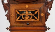 An antique American drop dial wall clock in walnut case, with eight day time and strike movement, 19th century, ​​​​​​​70cm high - 2
