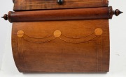 An antique American drop dial wall clock in walnut case, with eight day time and strike movement, 19th century, ​​​​​​​70cm high - 3