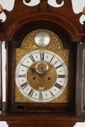 A Georgian oak long case clock, circa 1760, 240cm high, 38cm wide, 24cm deep - 2