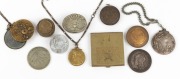 Assorted Art Deco and Art Nouveau French pocket compacts and mirrors, 19th and 20th century, (11 items), the largest 7.5cm wide
