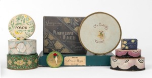 POWDERS and PERFUMES, assorted original vintage card boxes, early to mid 20th century, (10 items), the largest 23cm wide