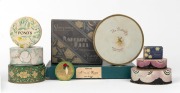 POWDERS and PERFUMES, assorted original vintage card boxes, early to mid 20th century, (10 items), the largest&nbsp;23cm wide