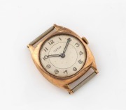 CYPRUS&nbsp;vintage wristwatch in 9ct gold case with manual wind movement and Arabic numerals, ​​​​​​​3cm wide including crown