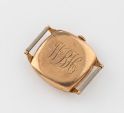 CYPRUS&nbsp;vintage wristwatch in 9ct gold case with manual wind movement and Arabic numerals, ​​​​​​​3cm wide including crown - 2