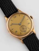 A vintage gent's manual wristwatch, Handley 9ct gold case with 15 jewel Swiss movement, 3.2cm including crown - 2