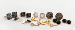 CUFFLINKS, eight assorted vintage pairs