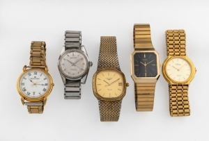 Five assorted wristwatches including LONGINES and MAURICE LECROIX, (mixed vintages and condition)