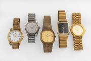 Five assorted wristwatches including LONGINES&nbsp;and MAURICE LECROIX, (mixed vintages and condition)
