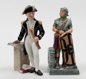 Two ROYAL DOULTON porcelain statues, "The Captain" (HN2260) and "The Centurion" (HN2726), factory marks to bases, ​​​​​​​24cm high each
