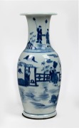 An antique Chinese blue and white porcelain vase, Qing Dynasty, 19th century, six character ​​​​​​​Kangxi mark to base, 43cm high