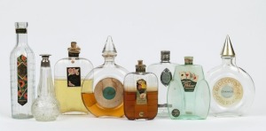 Eight assorted perfume and eau de cologne bottles, the largest 21cm high