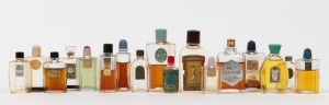 Seventeen assorted French glass perfume bottles, 20th century, the largest 9.5cm high