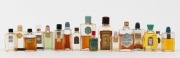 Seventeen assorted French glass perfume bottles, 20th century, the largest 9.5cm high