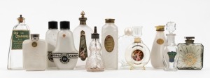 Twelve assorted vintage perfume, cologne and talc bottles, 20th century, the largest 18cm high