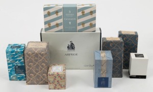 Eight assorted vintage perfumes and soaps in original packaging
