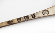 QUEEN ELIZABETH II commemorative sterling silver trefid spoon in scarlet leather box, circa 1953, ​​​​​​​17cm long, 40 grams - 2