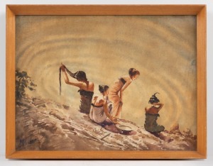 M.G. SHEIN, ((bathing women), watercolour, signed lower left "M.G. Shein", ​​​​​​​25 x 32cm, 26 x 35cm overall