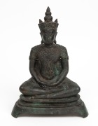 A cast bronze seated Thai Shakyamuni statue, 20th century, ​​​​​​​30cm high