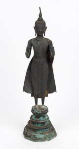 A Thailand Rattanakosin period bronze Buddha in Abhaya mudra position, 19th/20th century, ​​​​​​​52cm high