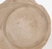 Three assorted French glass vases, one with advertising for LEGRAND WALLE, 20th century, the largest 15cm high - 3