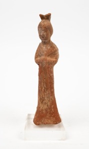 A Chinese pottery funerary statue, Tang Dynasty, 7th/8th century, ​​​​​​​22.5cm high