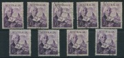 1964 (SG.359, 359a) &pound;1 Bass (Cream paper, 5), (White paper, 4), FU. (9).