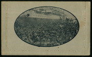 Australia: Postal Stationery - Letter Cards:1914-18 Military Views (BW:LC27/M1B) 1d KGV Sideface Design P12&frac12; in black on Grey to Greenish-Grey Card, white interior, "2nd AIF Embarking" illustration, stuck down, age stains & small blemishes, unused, Cat $1