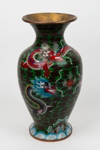A Chinese cloisonne vase with dragon decoration, 19th/20th century, ​​​​​​​38cm high