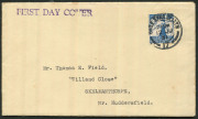 IRELAND: 1931 (SG.93) 2d Reaper tied to Francis Field cover by DUBLIN "Baile&nbsp;&Aacute;tha&nbsp;Cliath"&nbsp;'12JU/31' first day datestamp, very scarce 'FIRST DAY COVER' cachet in violet at upper left.