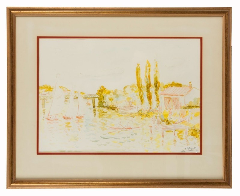 ARTIST UNKNOWN, two framed watercolour paintings of garden scenes, the largest 57 x 71cm overall