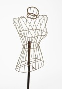 Two vintage wirework metal shop display mannequins, 20th century, 135cm and 79cm high. - 2