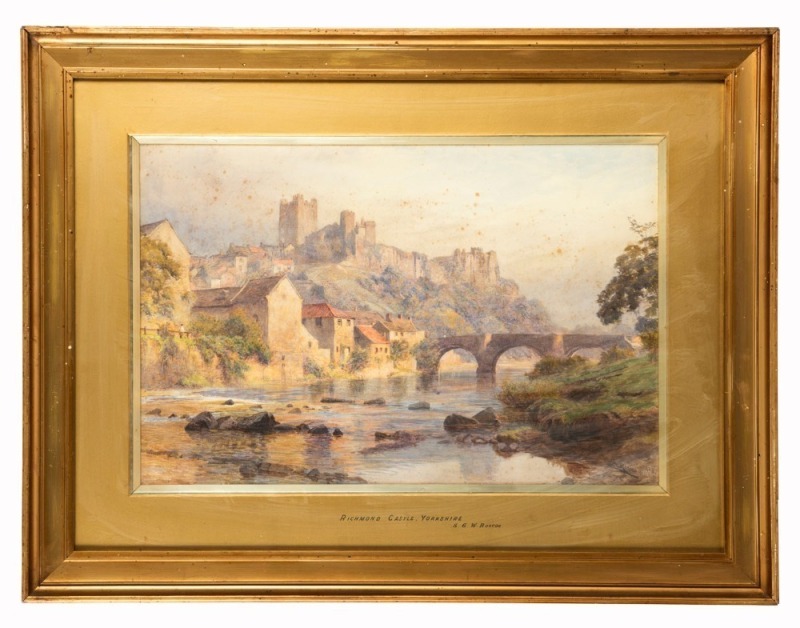 S. G. WILLIAM ROSCOE (BRITISH, 1852-1922), Richmond Castle, Yorkshire, watercolour. signed lower right "S. G. W. Roscoe", ​​​​​​​35 x 52cm, 53 x 75cm overall