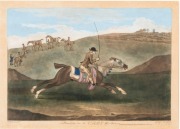 Two antique equestrian engravings with hand-colour finished, 18th/19th century, I.) Brushing In, To Catch Others, II.) Cardinal Puff, 28 x 38cm, 52 x 62cm each overall - 3