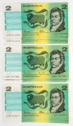 TWO DOLLARS, Johnston/Stone (1983) (R.88) Unc. (6); plus Johnston/Fraser (1985) (R.89) all aUnc but with centre bends, (20, in consecutive runs of 10). (Total: 26).