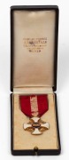 ORDER OF THE CROWN OF ITALY, KNIGHT, 5th class medal with ribbon in silk and velvet lined box. The Order of the Crown of Italy (Ordine della Corona d'Italia) was an award created by Vittorio Emanuele II to commemorate the unification of Italy in 1861. It