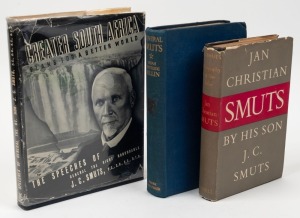 JAN C. SMUTS: three books about South African Prime Minister Jan Christian Smuts, each signed by Smuts. (3)