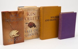 KEN FOLLET: four books, three signed by the authors; Ken Follet "Fall of Giants," first edition (2010), Jack Higgins "Exocet," first edition (1983), A.A. Frew "Prince George's African Tour," first edition (1934) and Robert G. Ferris (editor) "Soldier and 