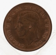 GEORGE VI, 1941 Halfpenny, uncirculated with considerable mint red. - 2
