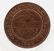 GEORGE V, 1933 Halfpenny, uncirculated.