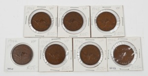 GEORGE VI, 1946 Pennies, (7) F/VF.