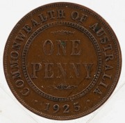 GEORGE V, 1925 Penny, VF.