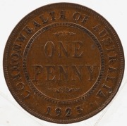 GEORGE V, 1925 Penny, gF.