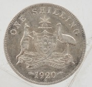 GEORGE V, 1920 One Shilling, VF/VF+.